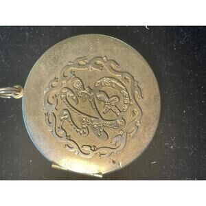 Vintage Gold Plated Toned Embossed Locket